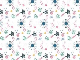 abstract hand-drawn doddle retro hipster background pattern vector