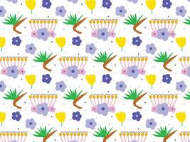 Abstract Hawaiian floral flower pastel background pattern vector