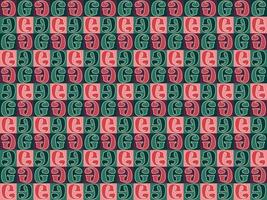 Abstract retro lettering background pattern vector