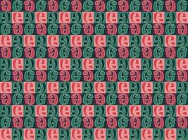 Abstract retro lettering background pattern vector