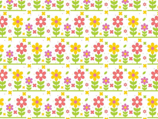 cute colorful spring flower seamless background pattern