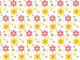 cute summer-spring floral flower seamless vector pattern