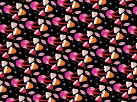 abstract seamless pink mushroom background pattern vector