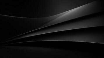 AI generated Black dark abstract background. Geometric shape. Line angle triangle stripe polygon. Color gradient photo