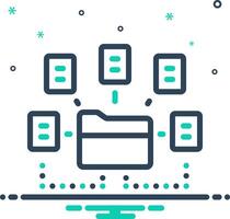 Vector mix icon for archived