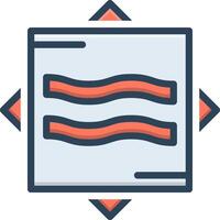Vector black line icon for approximately
