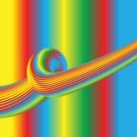 A rainbow colored spiral with a spiral in the middle vector
