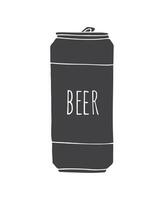 Vector hand drawn sketch doodle beer can