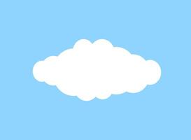 Vector flat cartoon cloud