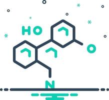 vector mezcla icono para tramadol