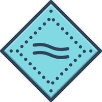 Vector black line icon for approximate