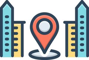 Vector black icon for location