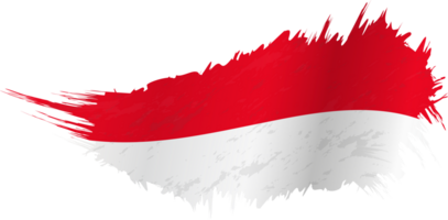 flagga av indonesien i grunge stil med vinka effekt. png