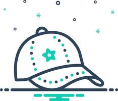 vector mezcla icono para gorra