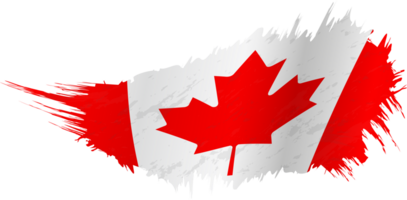 drapeau du canada dans un style grunge avec effet ondulant. png