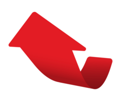 Red arrow. 3D arrow icon. PNG. png