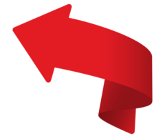 Red arrow. 3D arrow icon. PNG. png