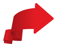 Red arrow. 3D arrow icon. PNG. png