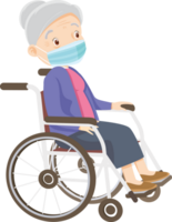 elderly woman on wheelchair png