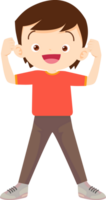 cute boy exercise actions to move the body healthy png