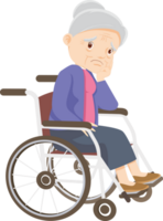 elderly woman on wheelchair png