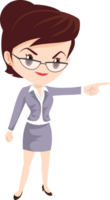 negocio mujer en pie personaje png