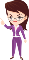 negocio mujer en pie personaje png