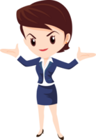 business woman standing character png