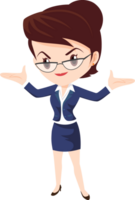 business woman standing character png