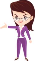 negocio mujer en pie personaje png