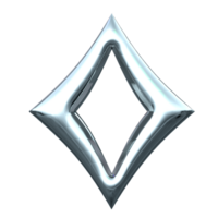 3d chrome nombre 0 png