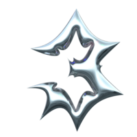 3d chrome number 3 png