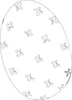 Egg with pattern drawing holiday Easter. vector