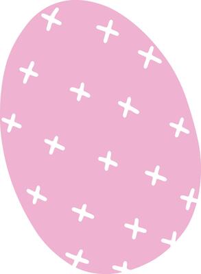Egg with Easter holiday pattern.