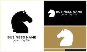 line horse head logo design vector