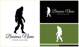 silhouette bigfoot vector logo template