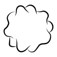 Frame of cartoon cloud. Abstract shape with copy spase for text. Vector illustration