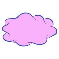 Frame of cartoon cloud. Abstract shape with copy spase for text. Vector illustration