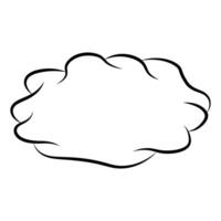 Frame of cartoon cloud. Abstract shape with copy spase for text. Vector illustration