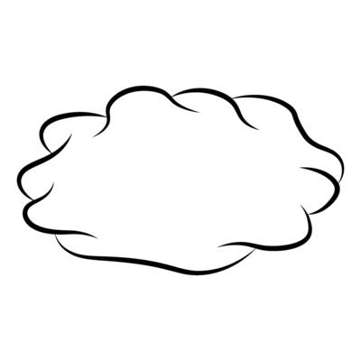 Frame of cartoon cloud. Abstract shape with copy spase for text. Vector illustration
