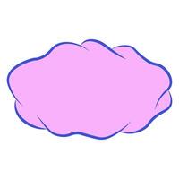 Frame of cartoon cloud. Abstract shape with copy spase for text. Vector illustration