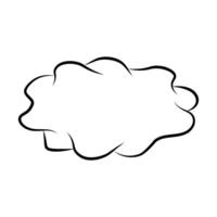 Frame of cartoon cloud. Abstract shape with copy spase for text. Vector illustration