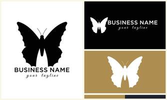 silhouette vector butterfly logo template