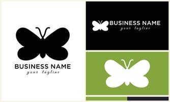 silhouette vector butterfly logo template