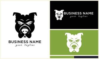 line head bulldog logo template vector