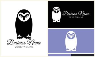 silhouette vector owl logo template