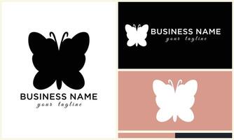 silhouette vector butterfly logo template