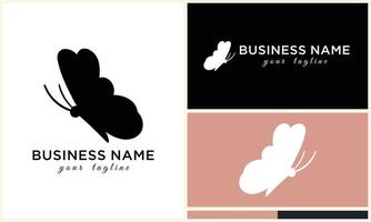 silhouette butterfly vector logo template