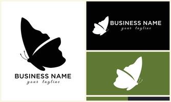 silhouette vector butterfly logo template