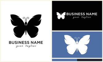 silhouette vector butterfly logo template